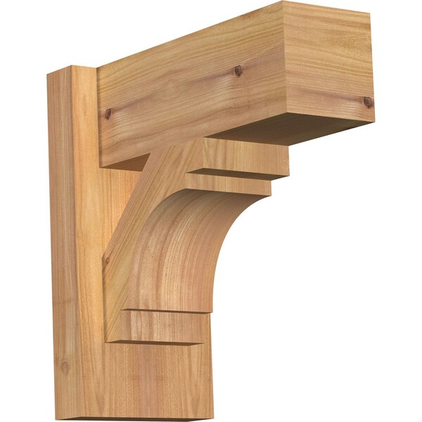 Ekena Millwork Merced Block Smooth Outlooker, Western Red Cedar, 5 1/2"W x 12"D x 12"H OUT06X12X12MRC05SWR - main